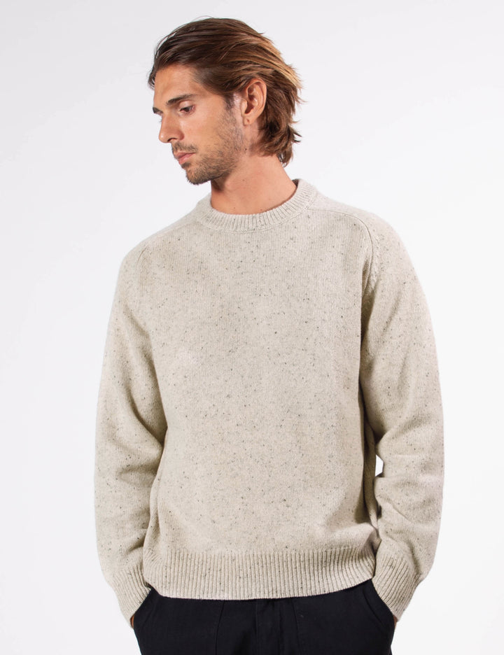 Mr Simple Fred Crewneck Knit in Oatmeal | Buster McGee Daylesford