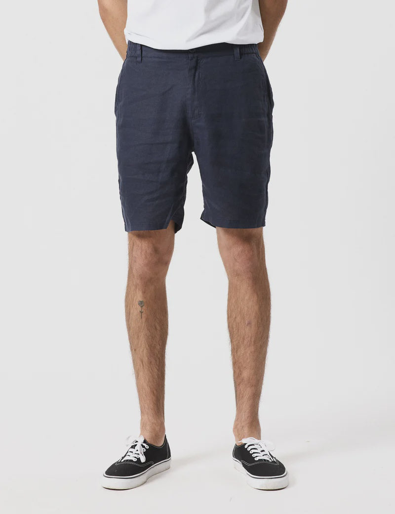 Mr Simple Tanner 3.0 Linen Shorts in Navy | Buster McGee