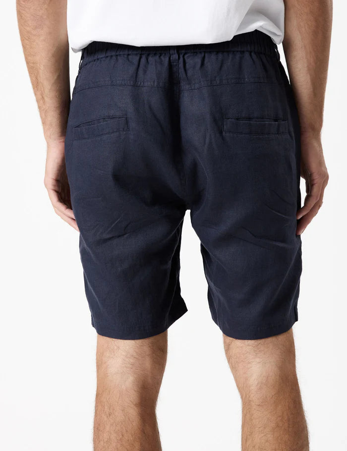 Mr Simple Tanner 3.0 Linen Shorts in Navy | Buster McGee