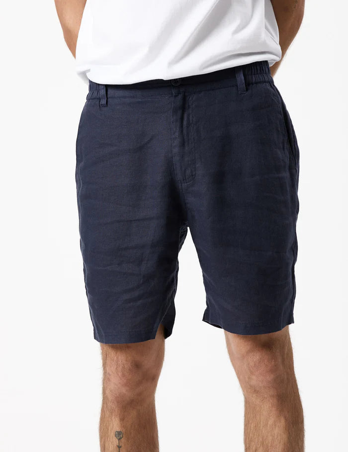 Mr Simple Tanner 3.0 Linen Shorts in Navy | Buster McGee