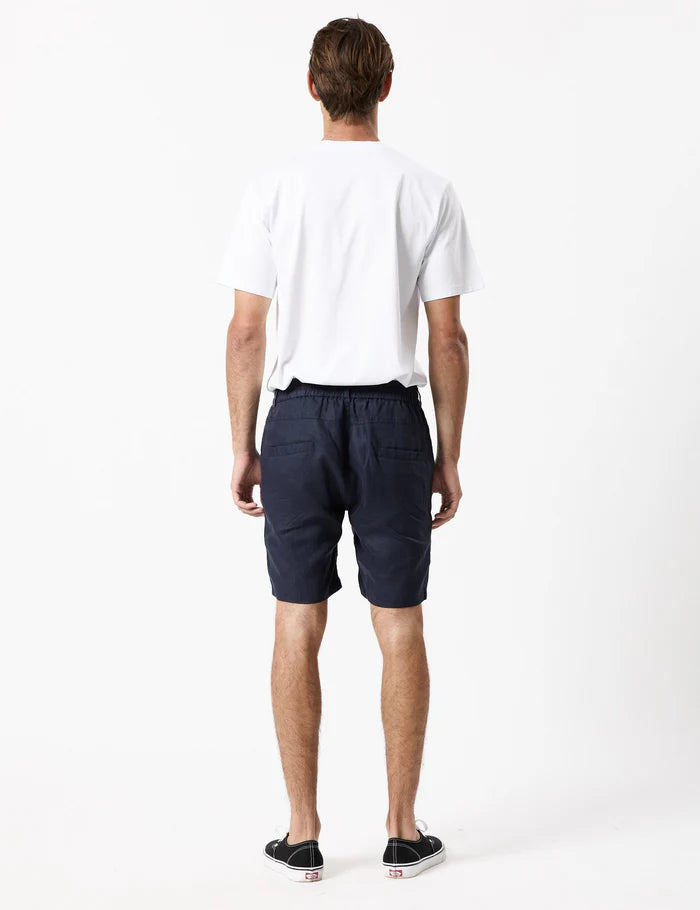 Mr Simple Tanner 3.0 Linen Shorts in Navy | Buster McGee