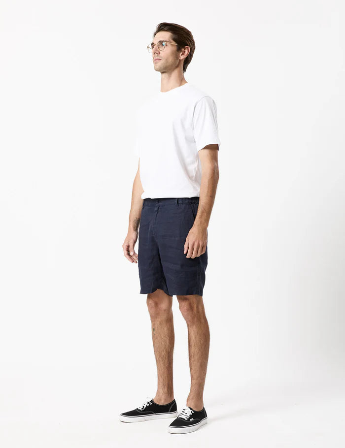 Mr Simple Tanner 3.0 Linen Shorts in Navy | Buster McGee
