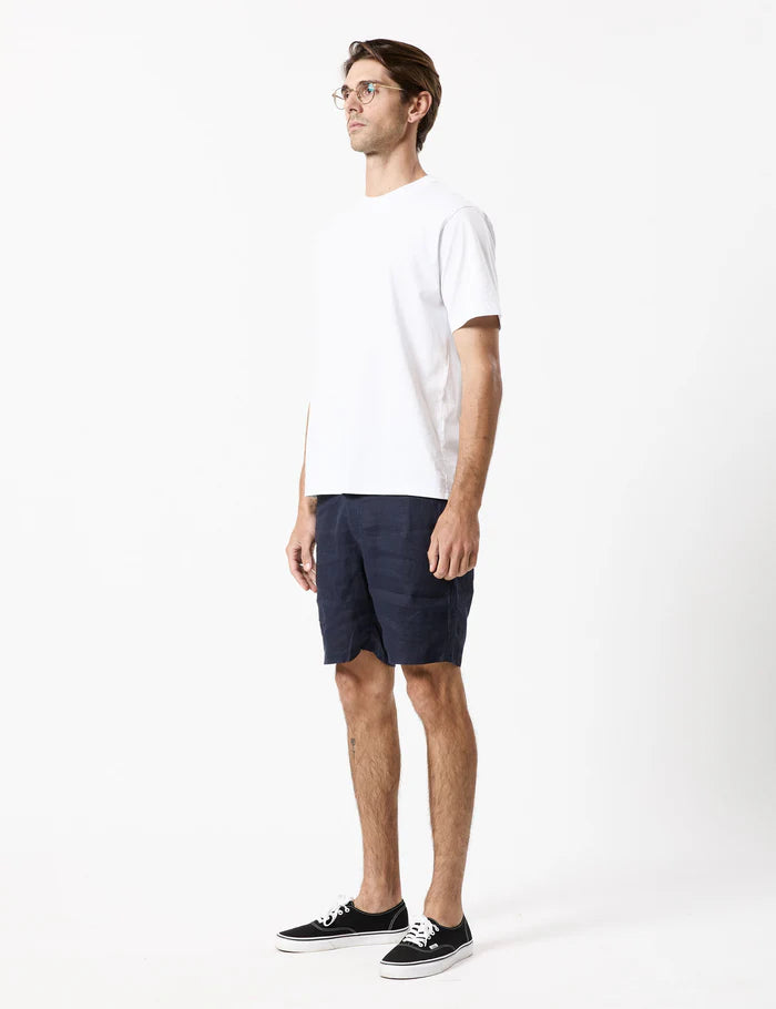 Mr Simple Tanner 3.0 Linen Shorts in Navy | Buster McGee