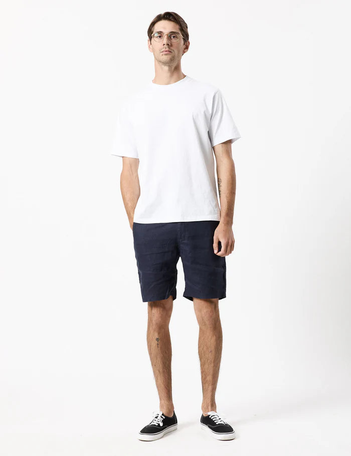 Mr Simple Tanner 3.0 Linen Shorts in Navy | Buster McGee