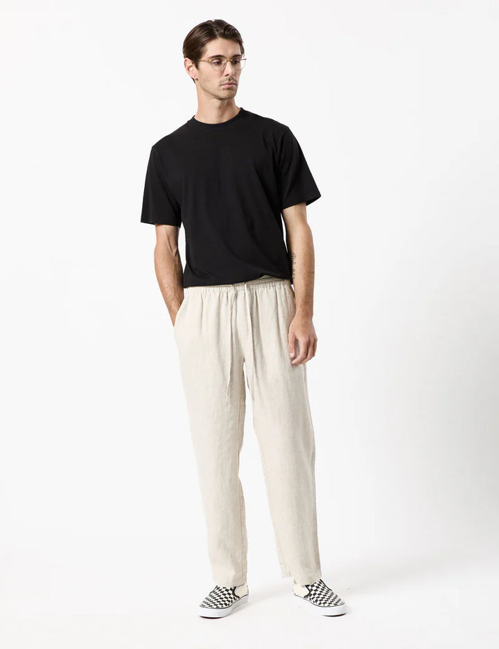 Mr Simple Burbank Linen Pant in Natural | Buster McGee