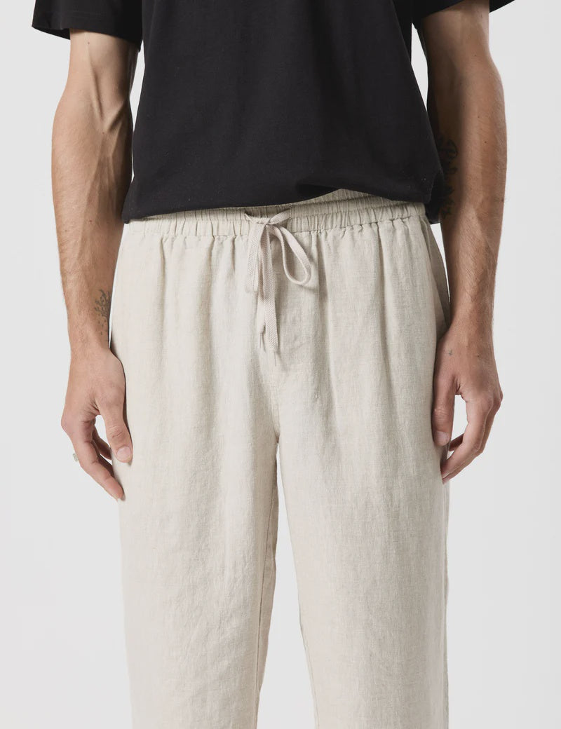 Mr Simple Burbank Linen Pant in Natural | Buster McGee