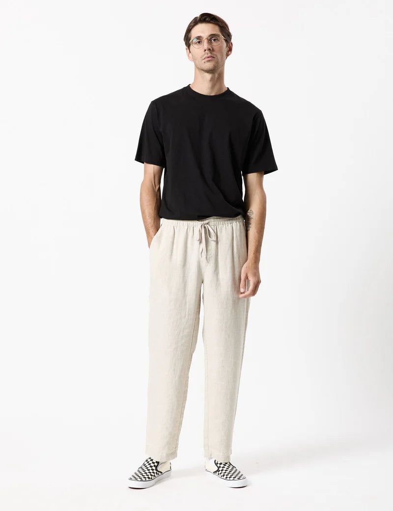 Mr Simple Burbank Linen Pant in Natural | Buster McGee