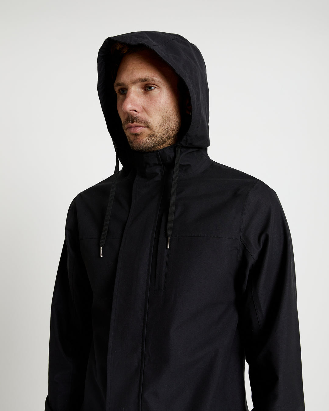 Mr Simple - Rain Jacket in Black | Buster McGee