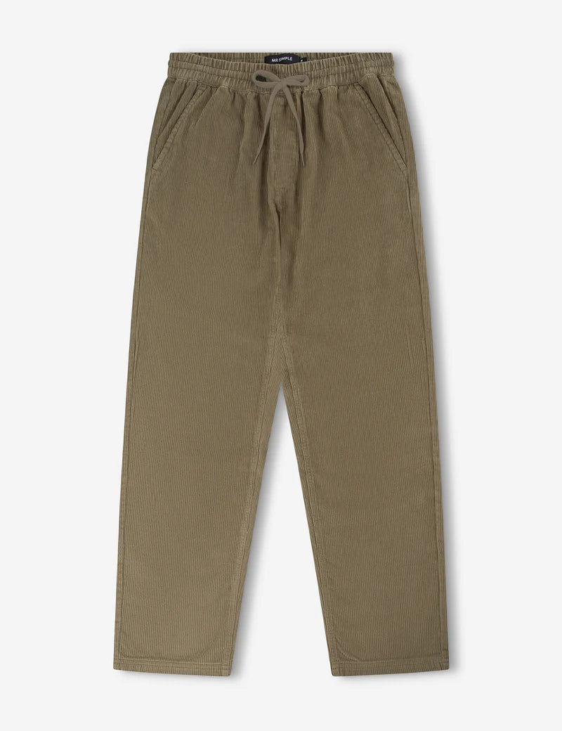 Mr Simple Burbank Elastic Cord Pant in Army | Buster McGee