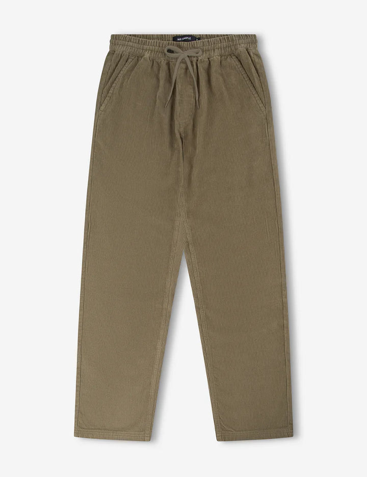 Mr Simple Burbank Elastic Cord Pant in Army | Buster McGee