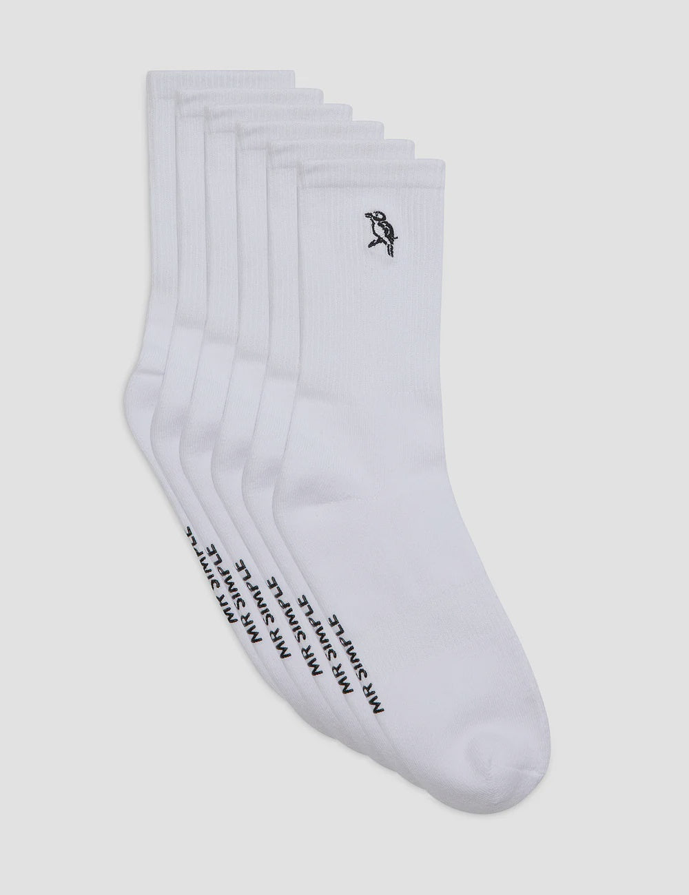 Mr Simple Mister Sock 3 Pack in White | Buster McGee