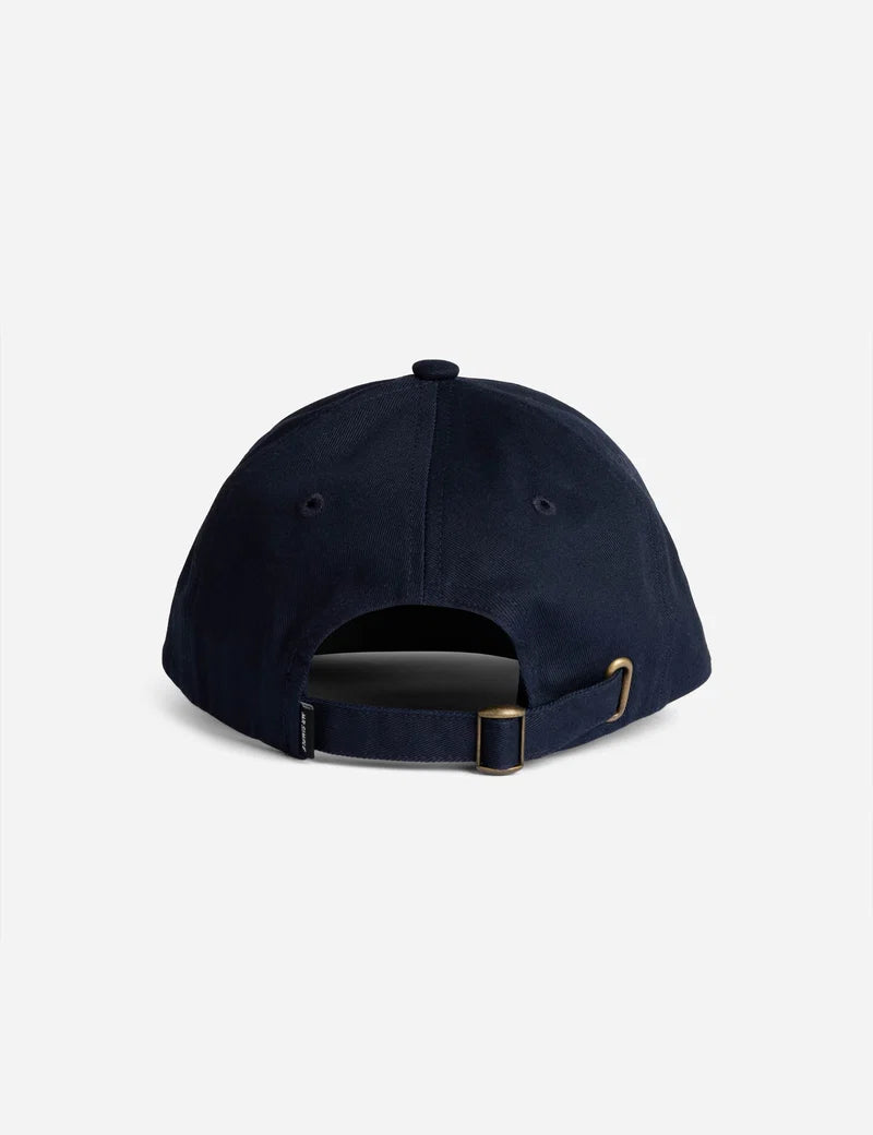 Mr Simple Rog Dad Cap in Navy and Vintage White
