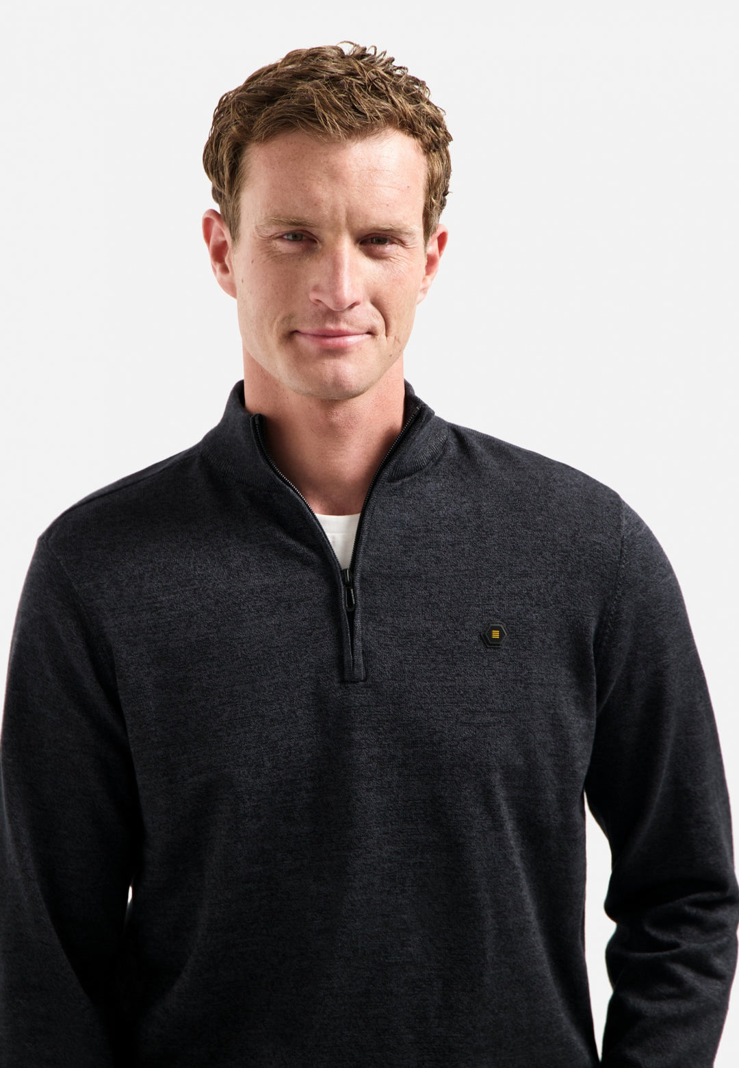No Excess Timeless Basics Half Zip Pullover Dark Grey | Buster McGee