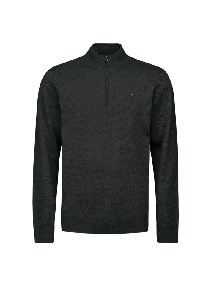 No Excess Timeless Basics Half Zip Pullover Dark Grey | Buster McGee
