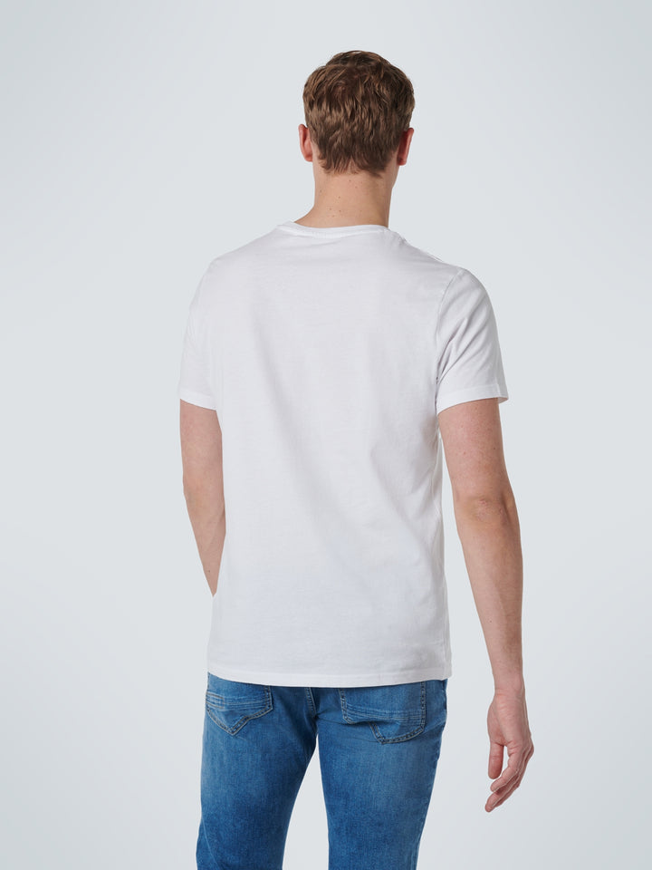 No Excess Solid Basic Crewneck Tee in White | Buster McGee