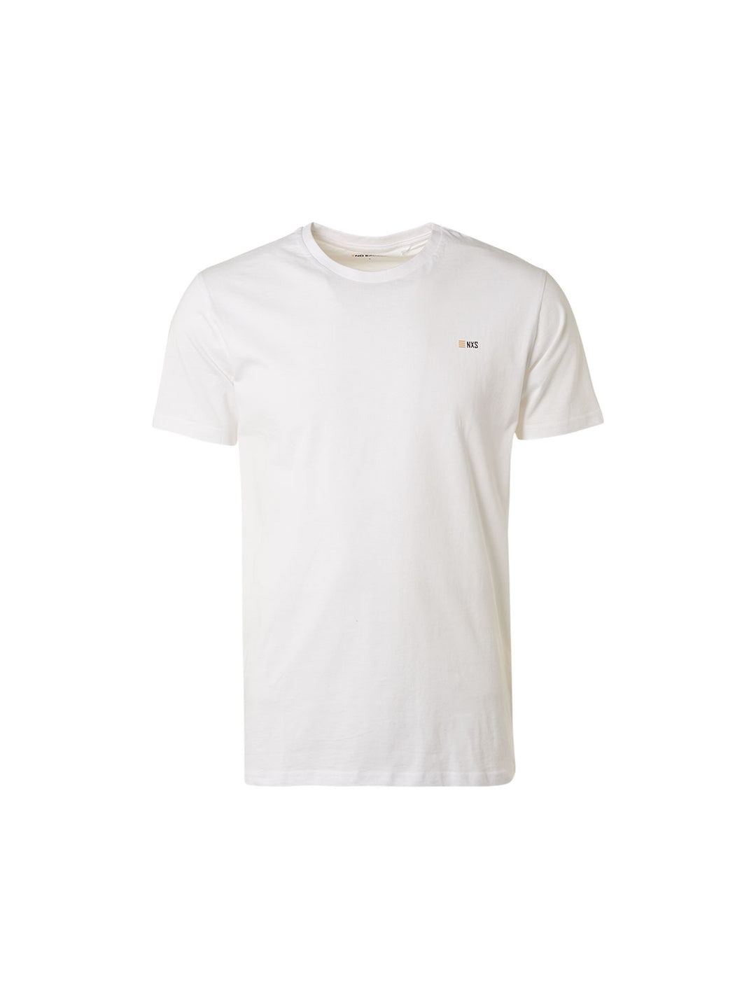 No Excess Solid Basic Crewneck Tee in White | Buster McGee