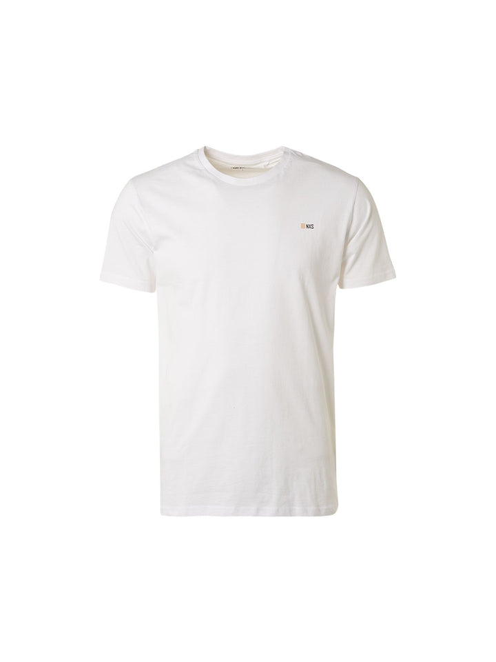 No Excess Solid Basic Crewneck Tee in White | Buster McGee