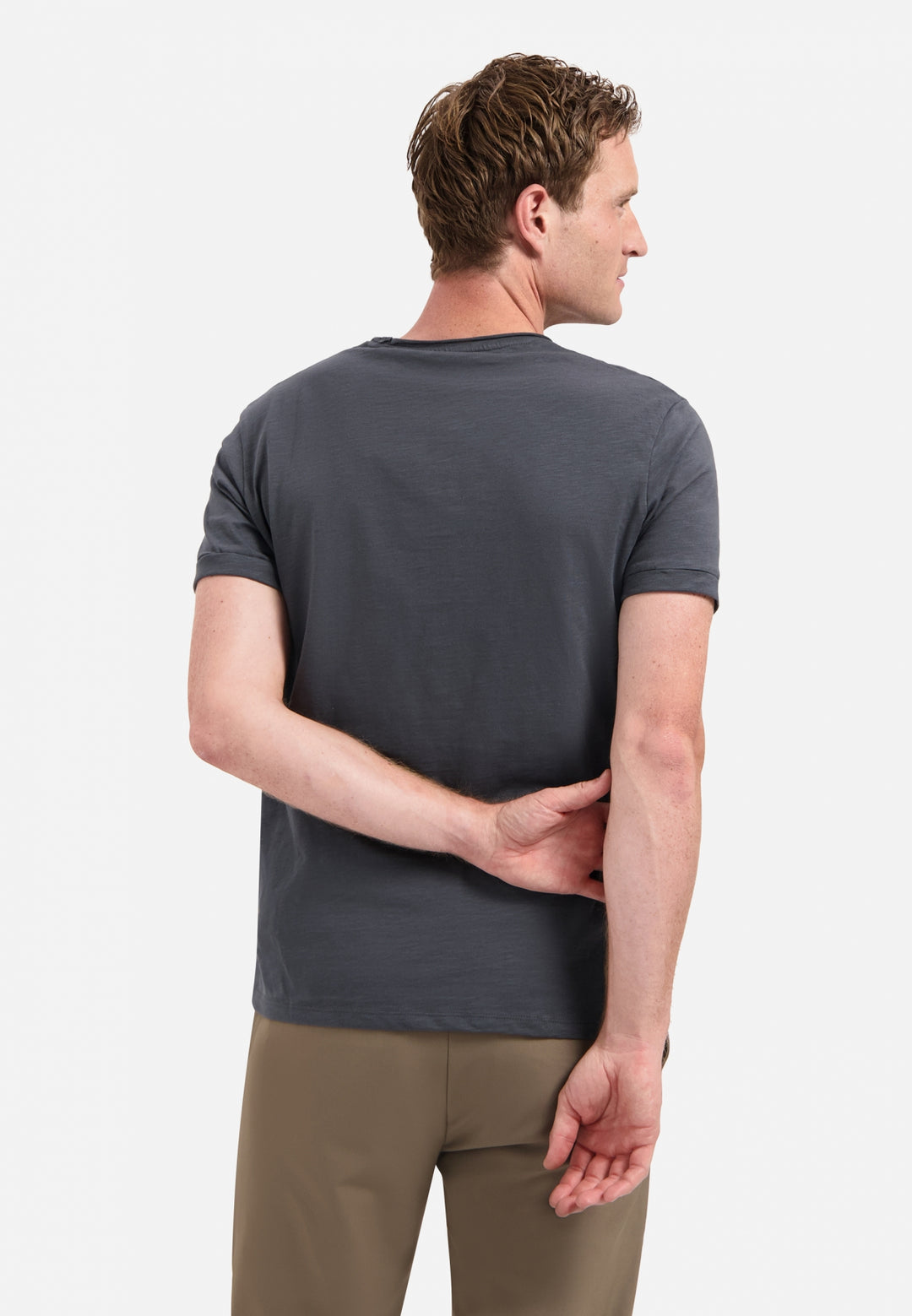 No Excess Timeless Basics Crewneck Tee in Dark Grey | Buster McGee