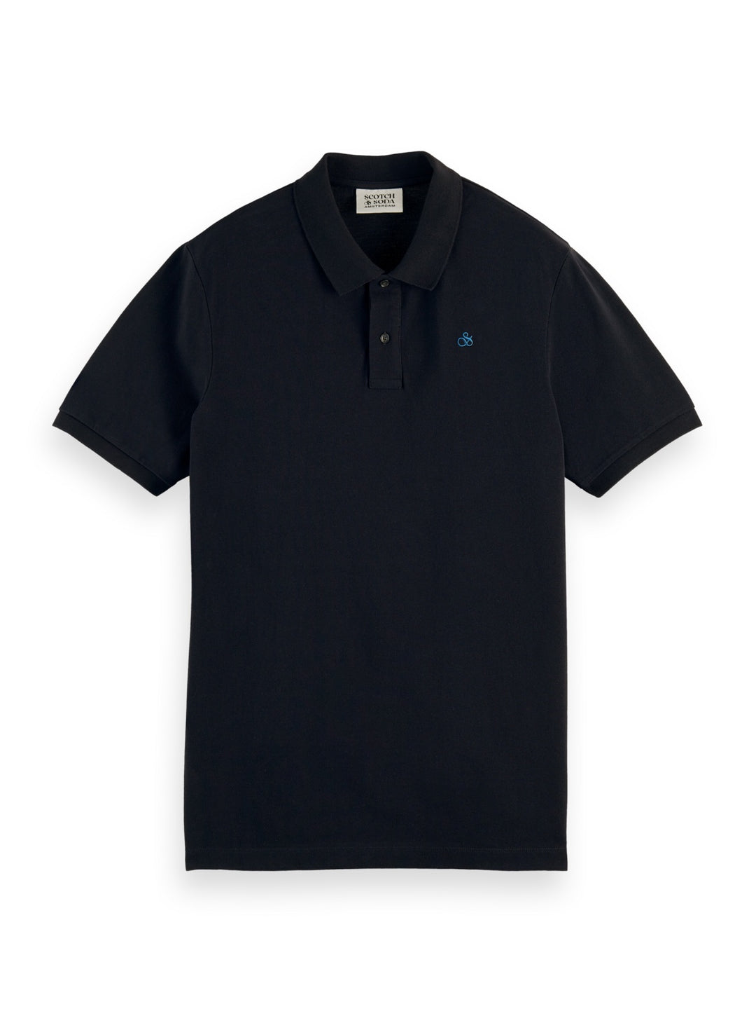 Essentials Cotton Pique Polo Shirt in Night | Buster McGee