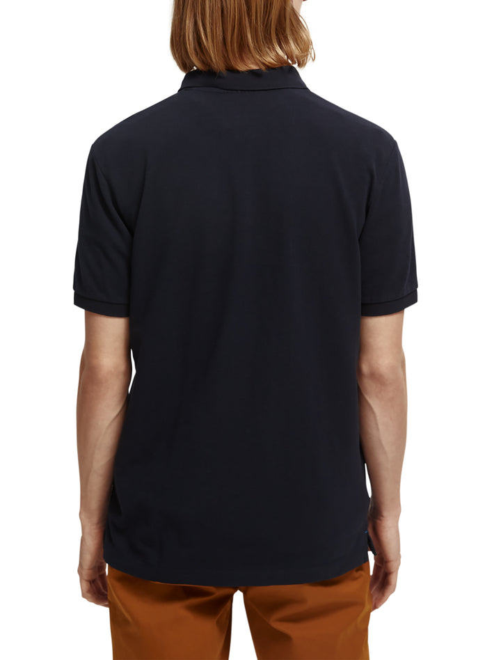 Essentials Cotton Pique Polo Shirt in Night | Buster McGee