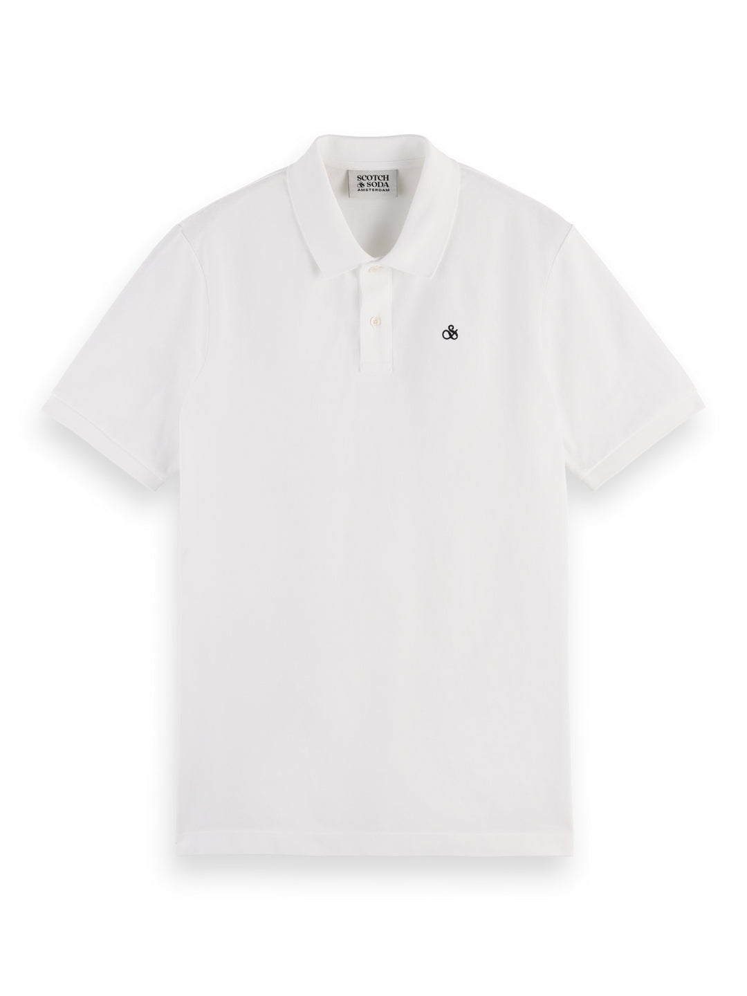 Essentials Cotton Pique Polo Shirt in White | Buster McGee