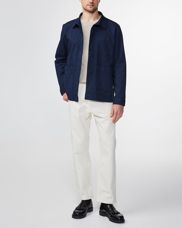 NN07 Olav 1804 Overshirt in Navy Blue | Buster McGee