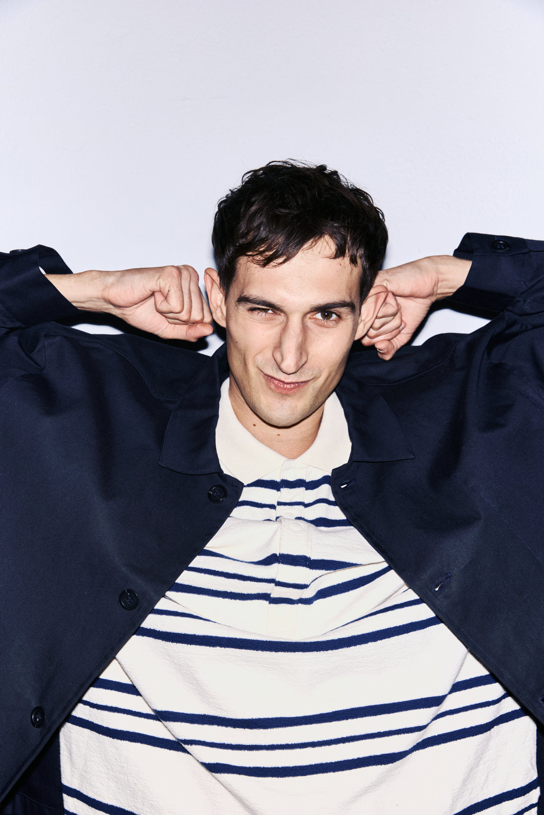 Unfeigned Oversized Work Jacket in Blue Graphite | Buster McGee