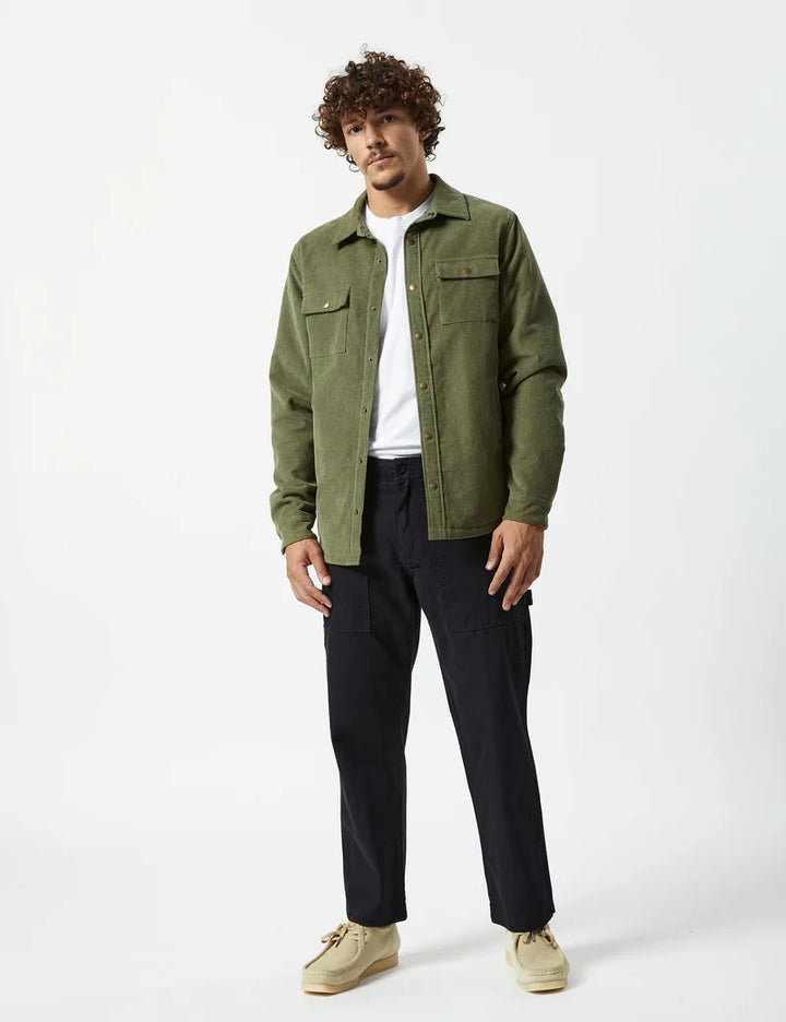 Mr Simple Quilted Cord Jacket in Army | Buster McGee Daylesford