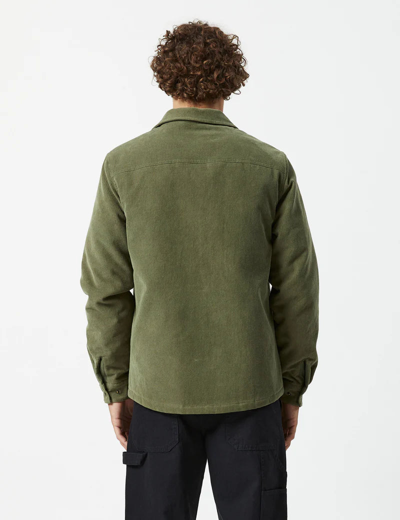 Mr Simple Quilted Cord Jacket in Army | Buster McGee Daylesford