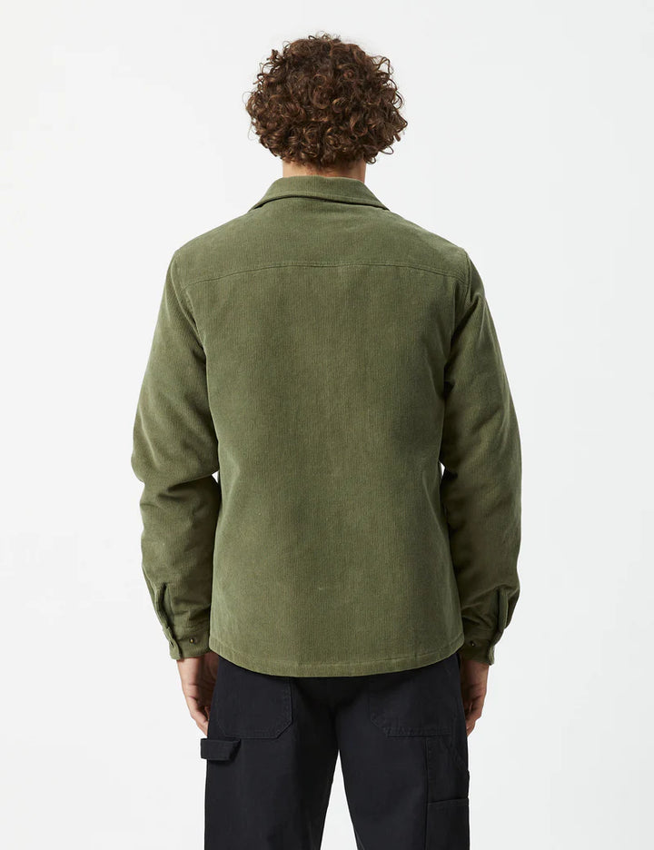 Mr Simple Quilted Cord Jacket in Army | Buster McGee Daylesford