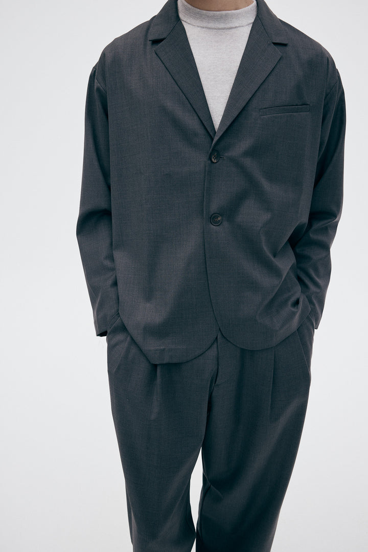 Unfeigned Sartorial City Blazer Wool WR in Grey | Buster McGee