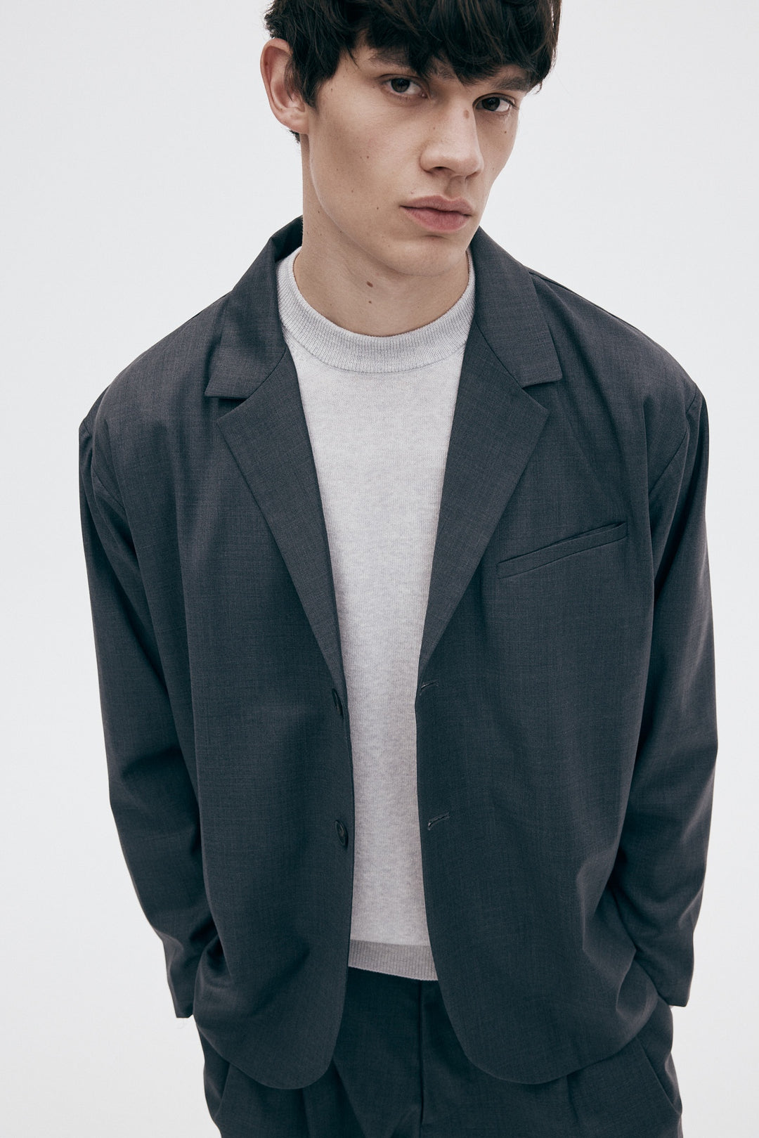 Unfeigned Sartorial City Blazer Wool WR in Grey | Buster McGee