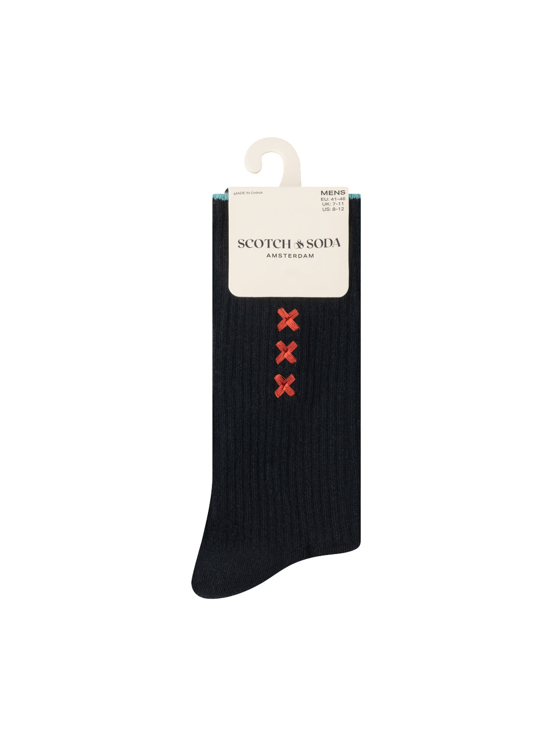Scotch & Soda 3 Pack Men's Crew Socks in Navy One Size | Buster McGee