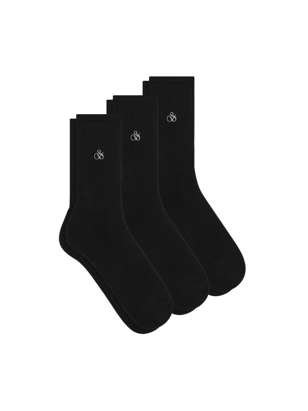 Scotch & Soda 3 Pack Men's Crew Socks in Black | Buster McGee