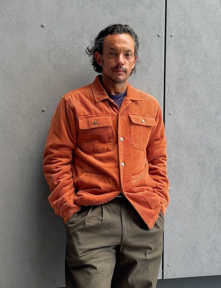 Mr Simple Stockyard Sherpa Jacket in Brick Cord | Buster McGee