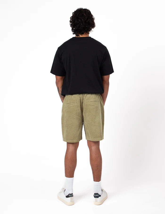 Mr Simple Burbank Cord Shorts in Slate Green Cord | Buster McGee