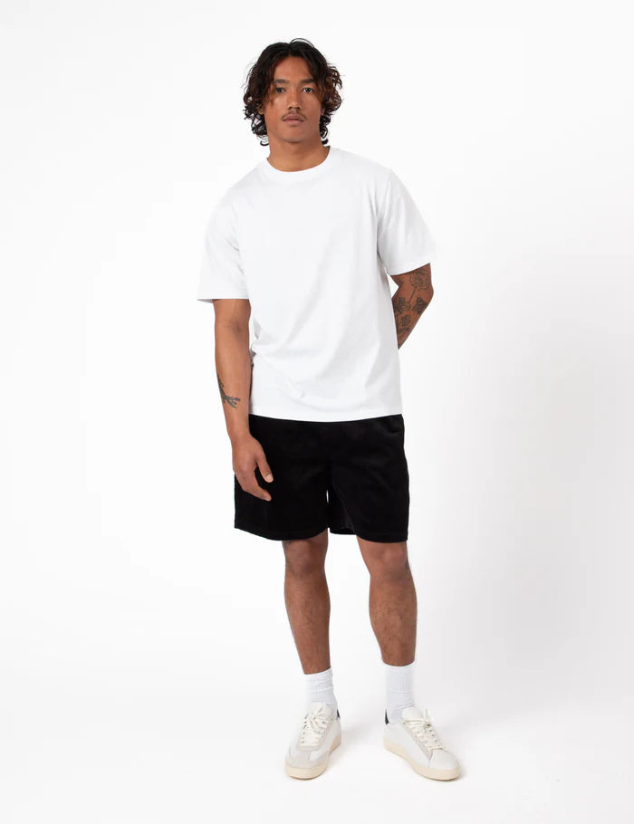 Mr Simple Burbank Cord Shorts in Black Cord | Buster McGee