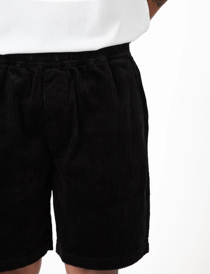 Mr Simple Burbank Cord Shorts in Black Cord | Buster McGee