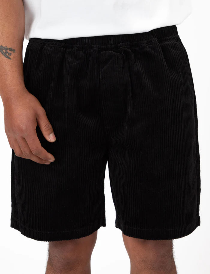 Mr Simple Burbank Cord Shorts in Black Cord | Buster McGee