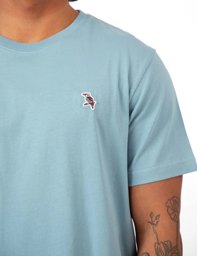 Mr Simple Chapman Kookaburra Tee in Blue Smoke | Buster McGee
