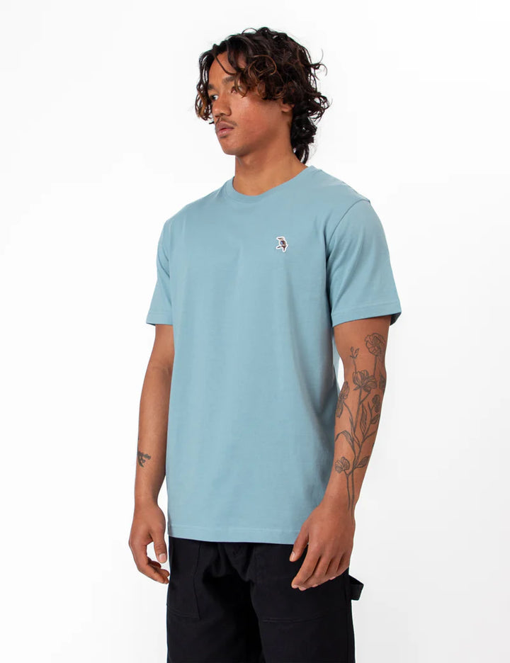 Mr Simple Chapman Kookaburra Tee in Blue Smoke | Buster McGee