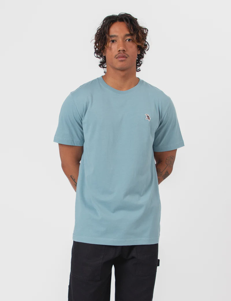 Mr Simple Chapman Kookaburra Tee in Blue Smoke | Buster McGee