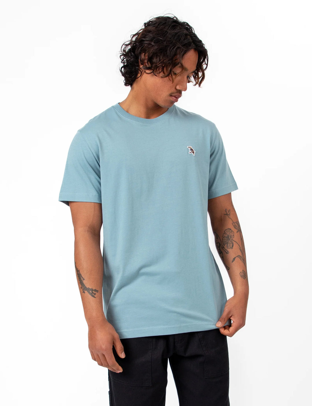 Mr Simple Chapman Kookaburra Tee in Blue Smoke | Buster McGee