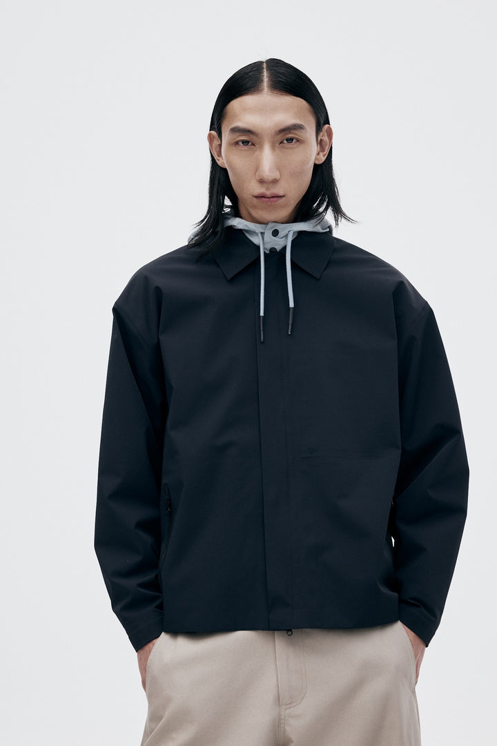 Unfeigned Technical Coach Jacket WP in Dark Navy |. Buster McGee