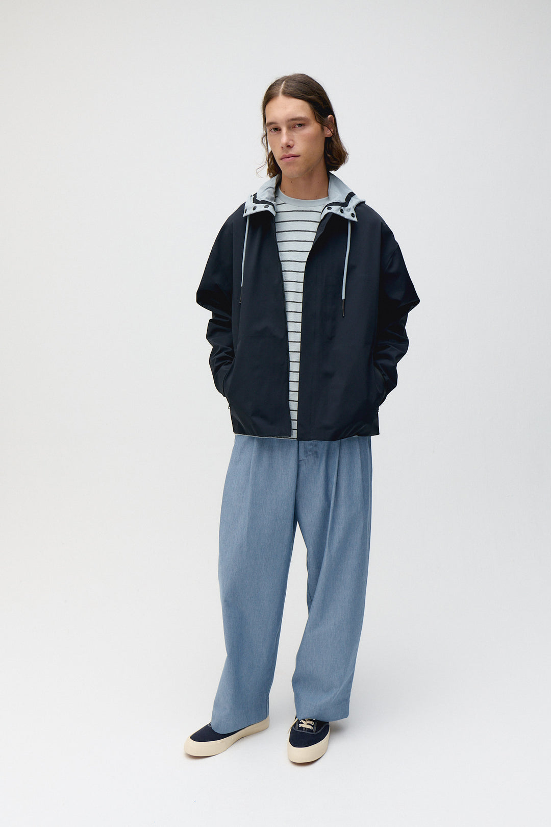 Unfeigned Technical Coach Jacket WP in Dark Navy