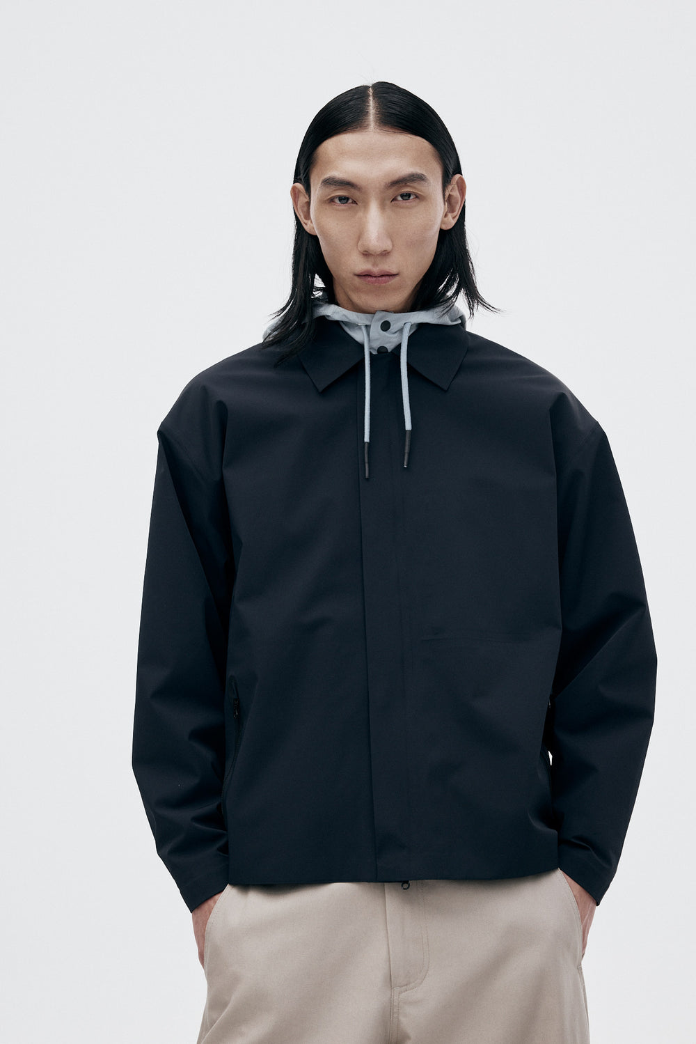 Unfeigned Technical Coach Jacket WP in Dark Navy |. Buster McGee