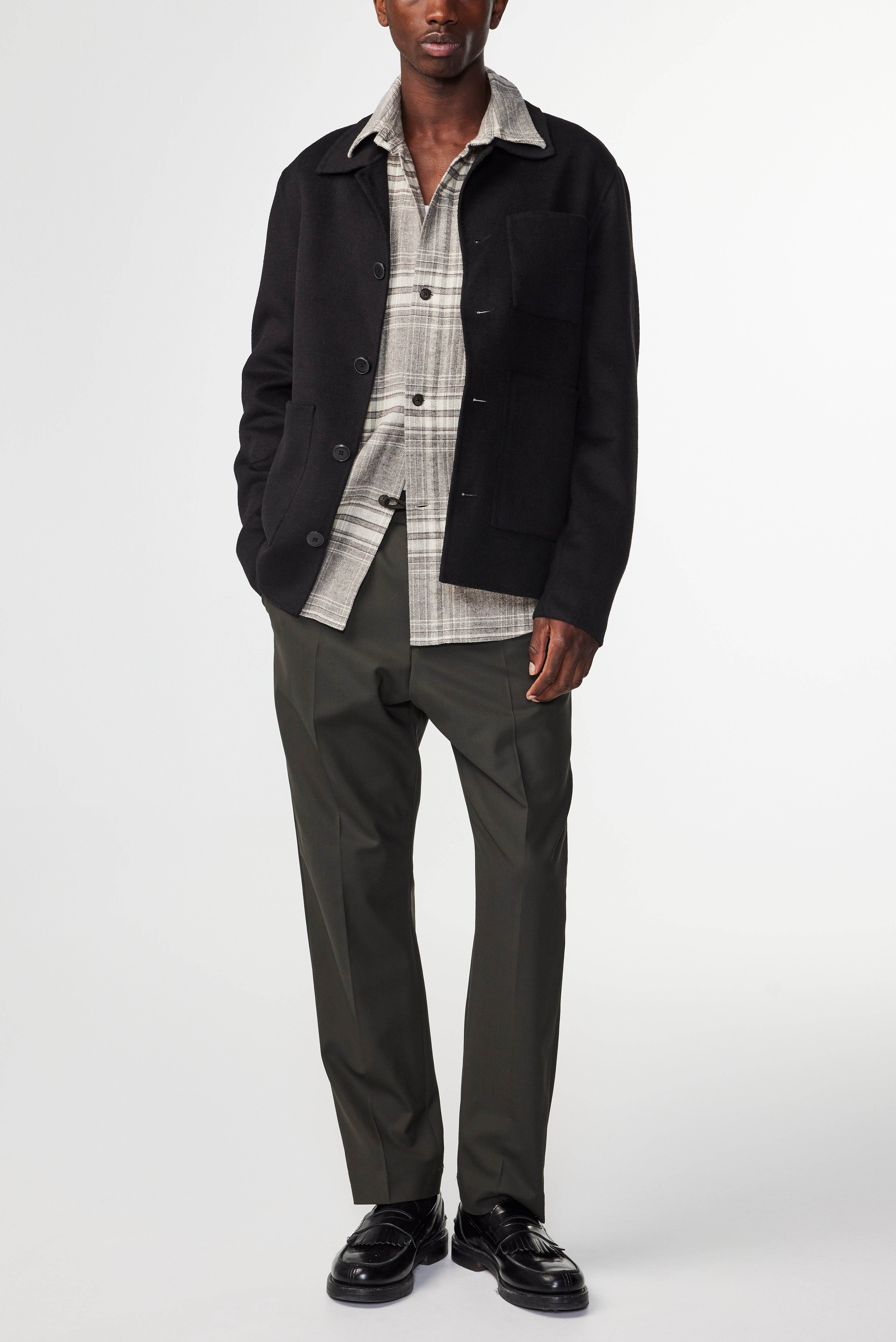 NN07 Ansel 8017 Wool Jacket in Black | Buster McGee