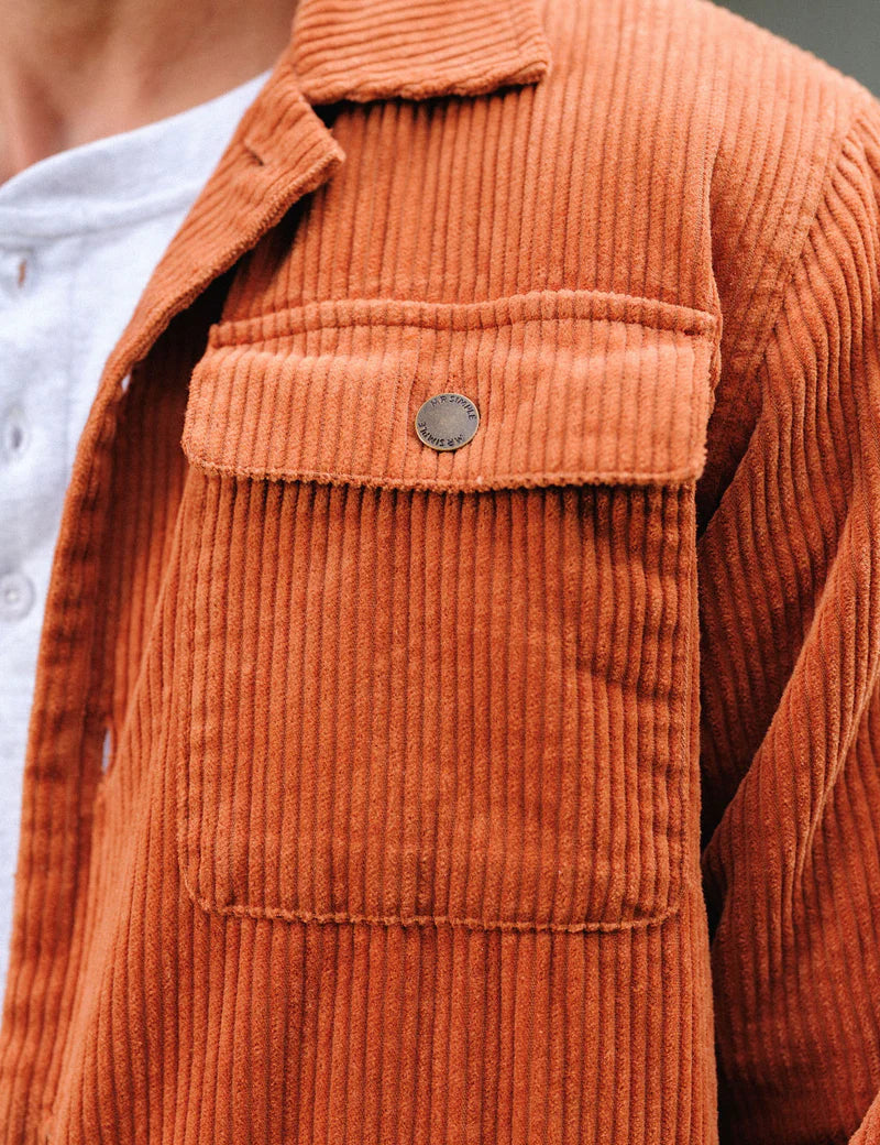 Mr Simple Stockyard Sherpa Jacket in Brick Cord | Buster McGee