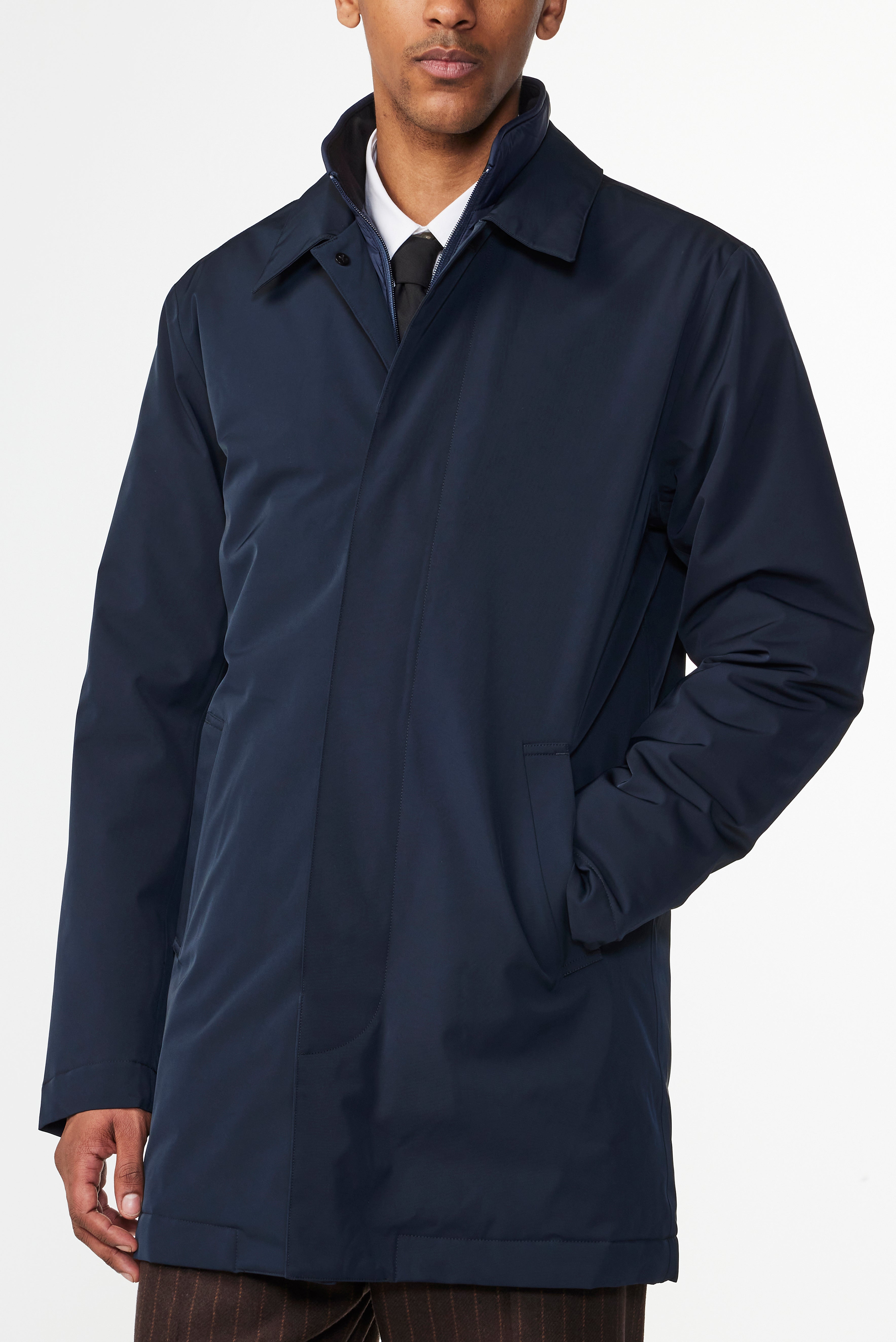 NN07 - Blake 8240 Trench Coat in Navy | Buster McGee