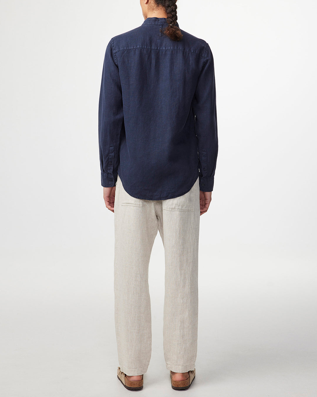 NN07 - Eddie 5706 Linen LS Shirt in Navy Blue | Buster McGee